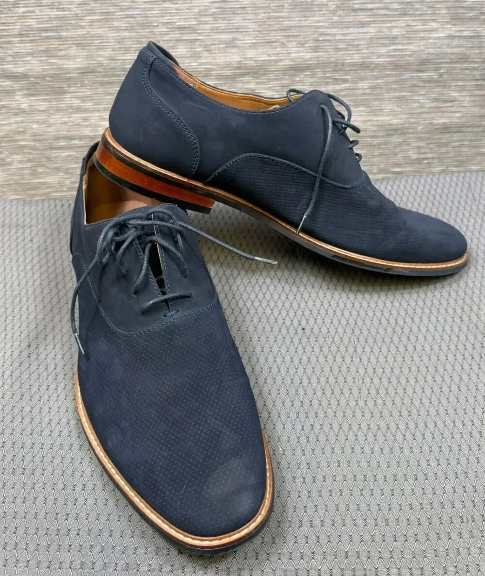 Call It Spring Men's Vegan Fresien Oxford Dress Shoes Size 10.5M Navy Blue